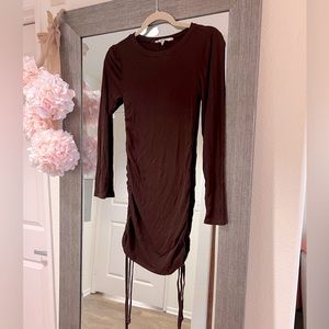 Brown long sleeve dress